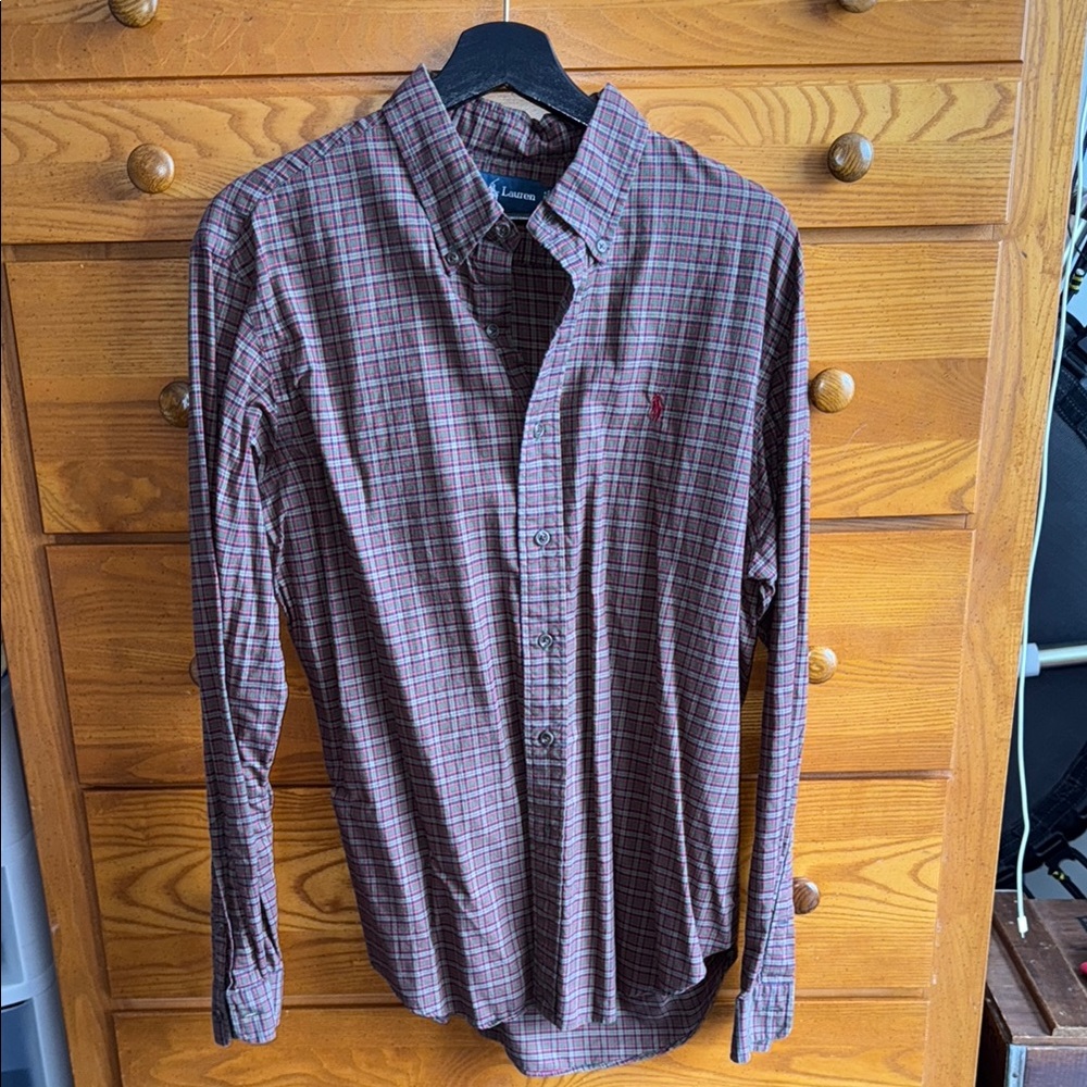 Ralph Lauren Brown Plaid Casual Shirt